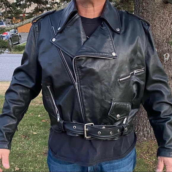 Vintage 80s Diamond Leathers Fringed Moto Jacket - Picture 12 of 13